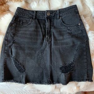 black denim skirt